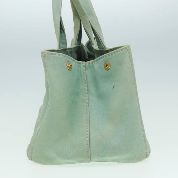 PRADA Canapa GM Hand Bag Canvas Green Auth hk1388 - Picture 4 of 16